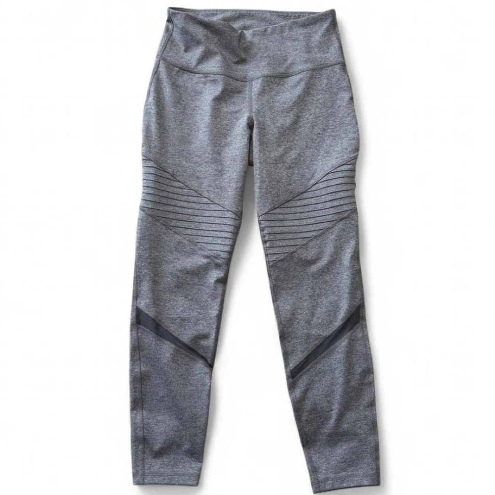 Old Navy Go Dry‎ Moto Heather Gray Compression Leggings, Women's Size L